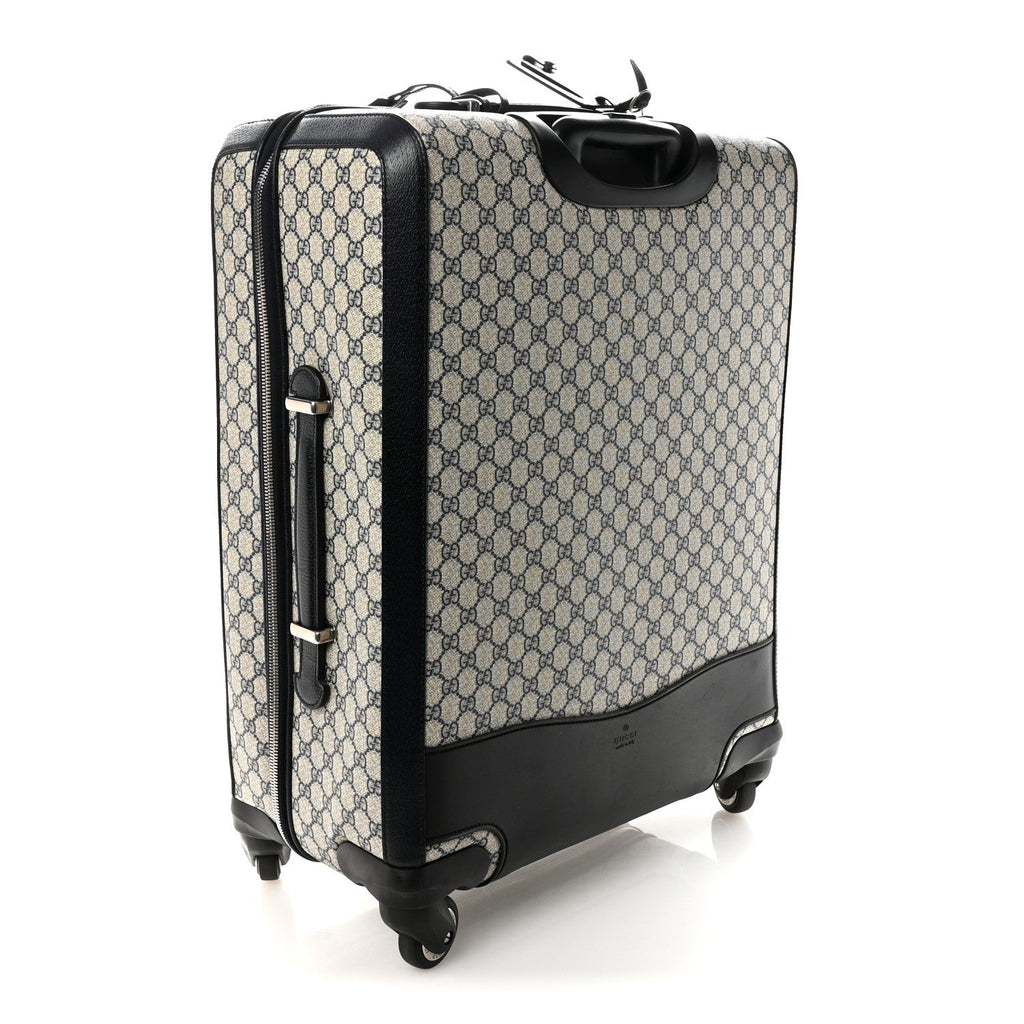 Gucci GG Supreme Monogram Web Medium Savoy Trolley Beige Blue