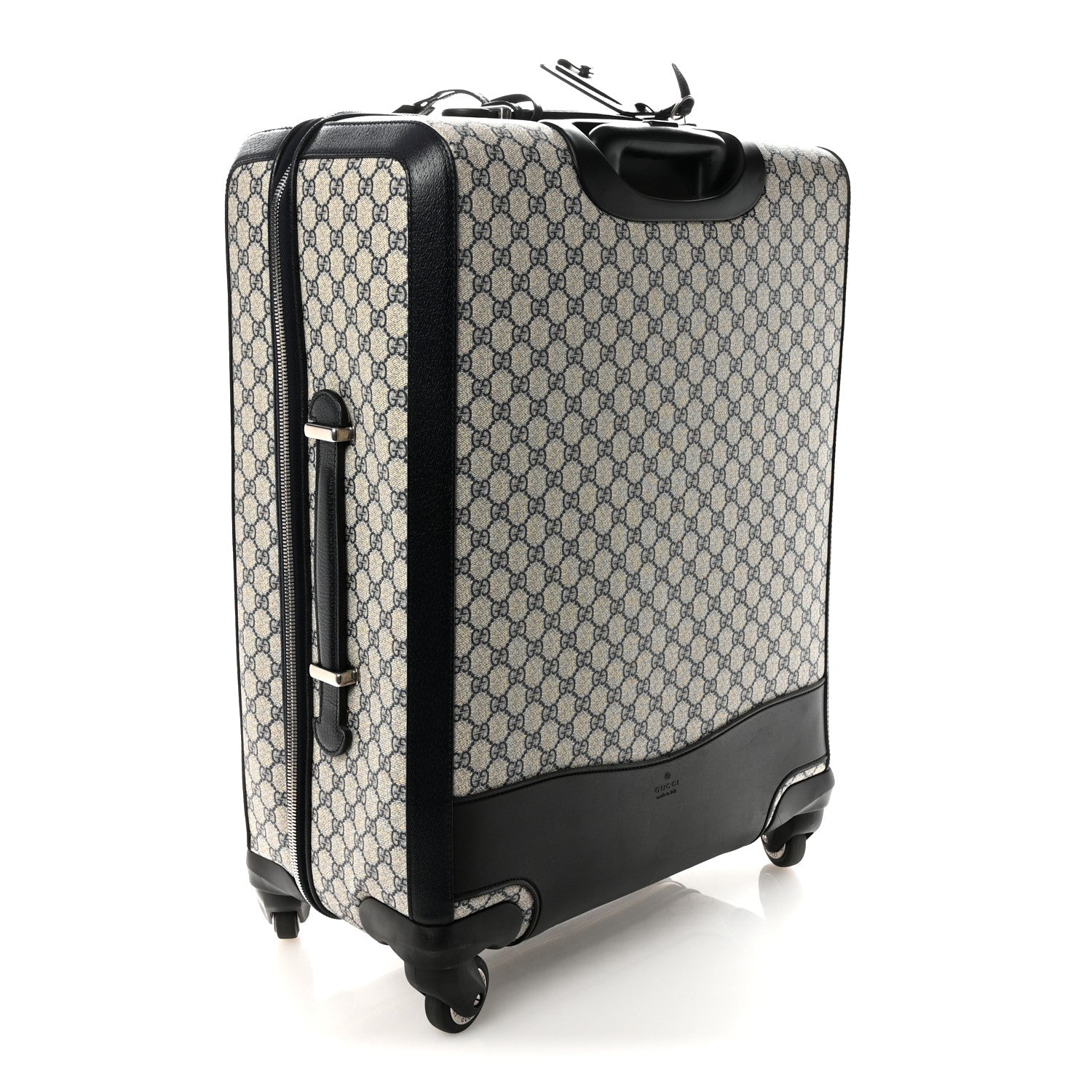 Gucci GG Supreme Monogram Web Medium Savoy Trolley Beige Blue