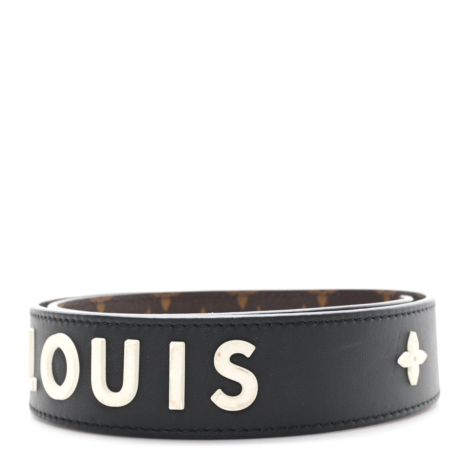 Louis Vuitton Monogram Letter Bandouliere Shoulder Strap Black