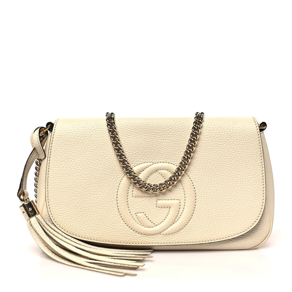 Gucci Cellarius Calfskin Medium Soho Flap Crossbody Ivoire