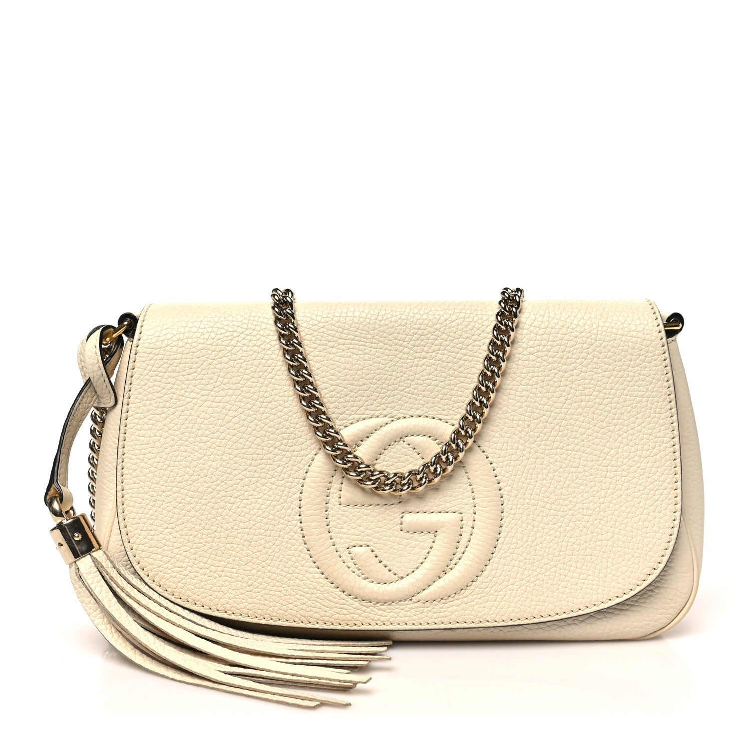 Gucci Cellarius Calfskin Medium Soho Flap Crossbody Ivoire