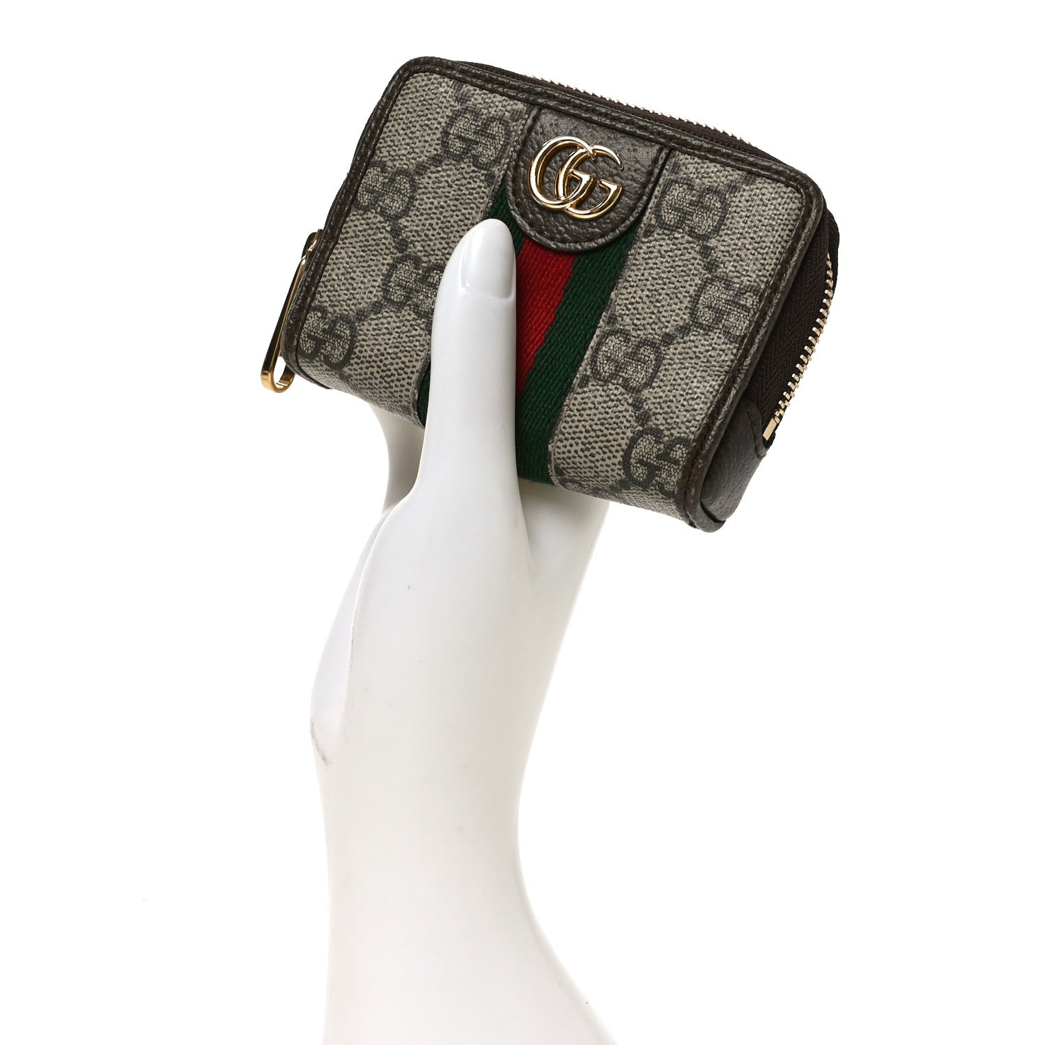 Gucci GG Supreme Monogram Web Ophidia Playing Card Case Beige New Acero