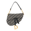 Christian Dior Oblique Saddle Bag Blue