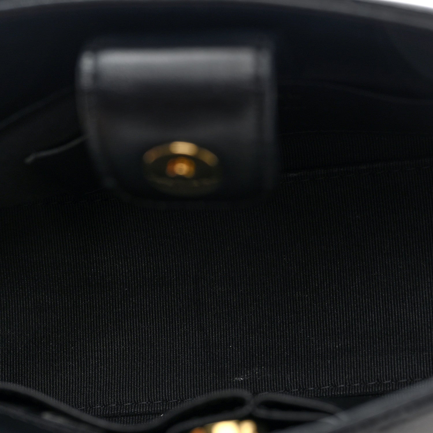 Chanel Shiny Crumpled Calfskin Quilted Clutch With Chain Black