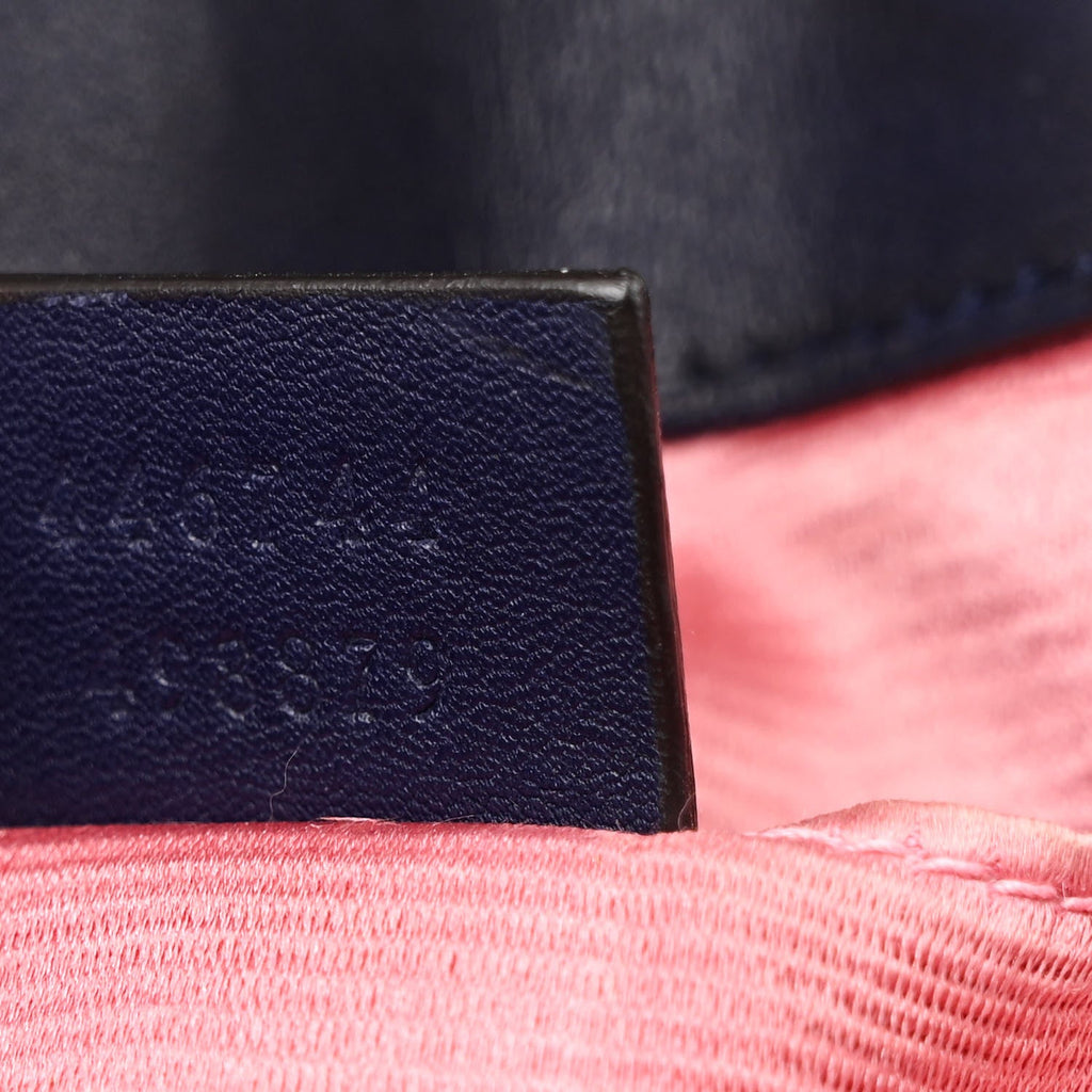 Gucci Velvet Matelasse Mini GG Marmont Shoulder Bag Cobalt Blue