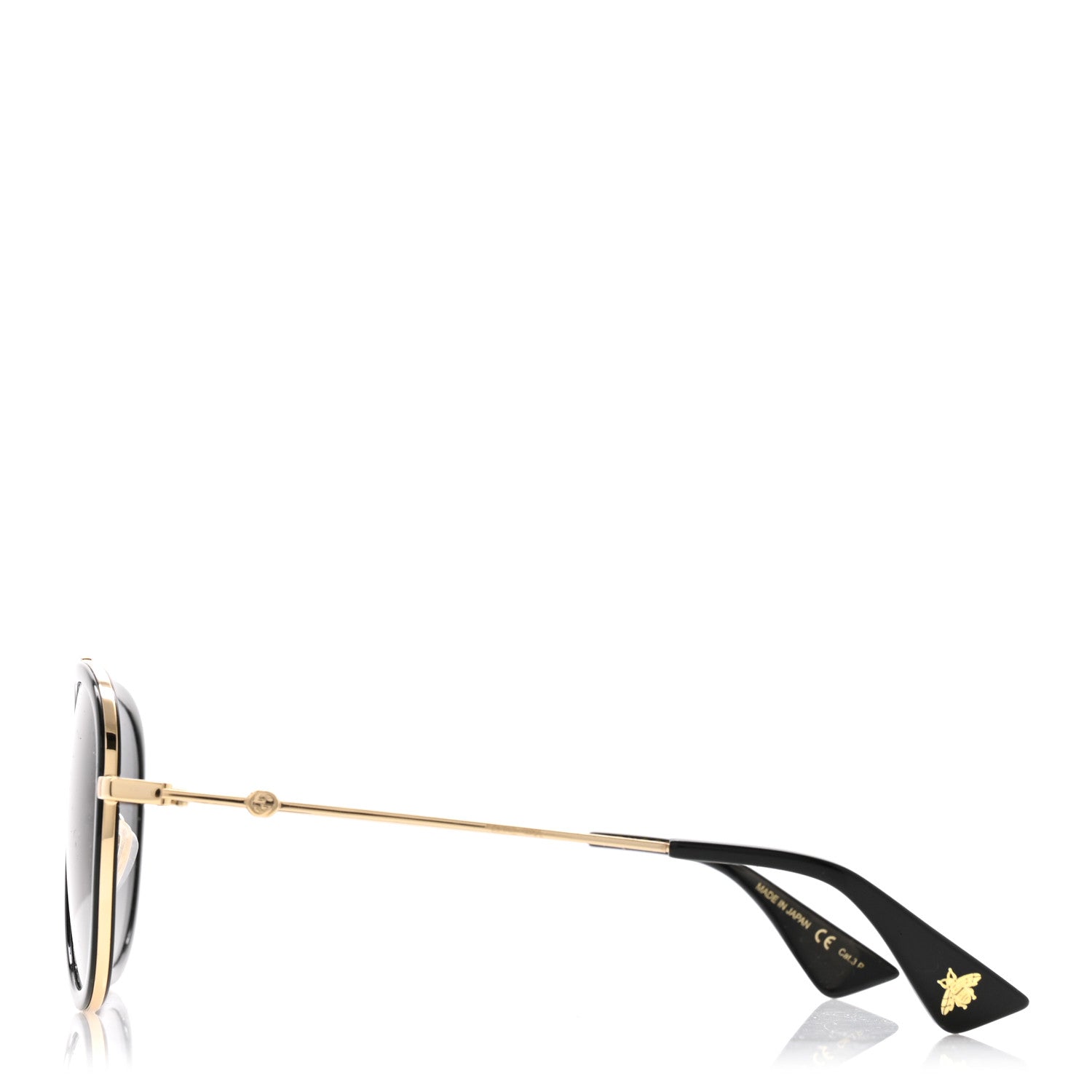 Gucci Aviator Sunglasses GG0062S Black Gold