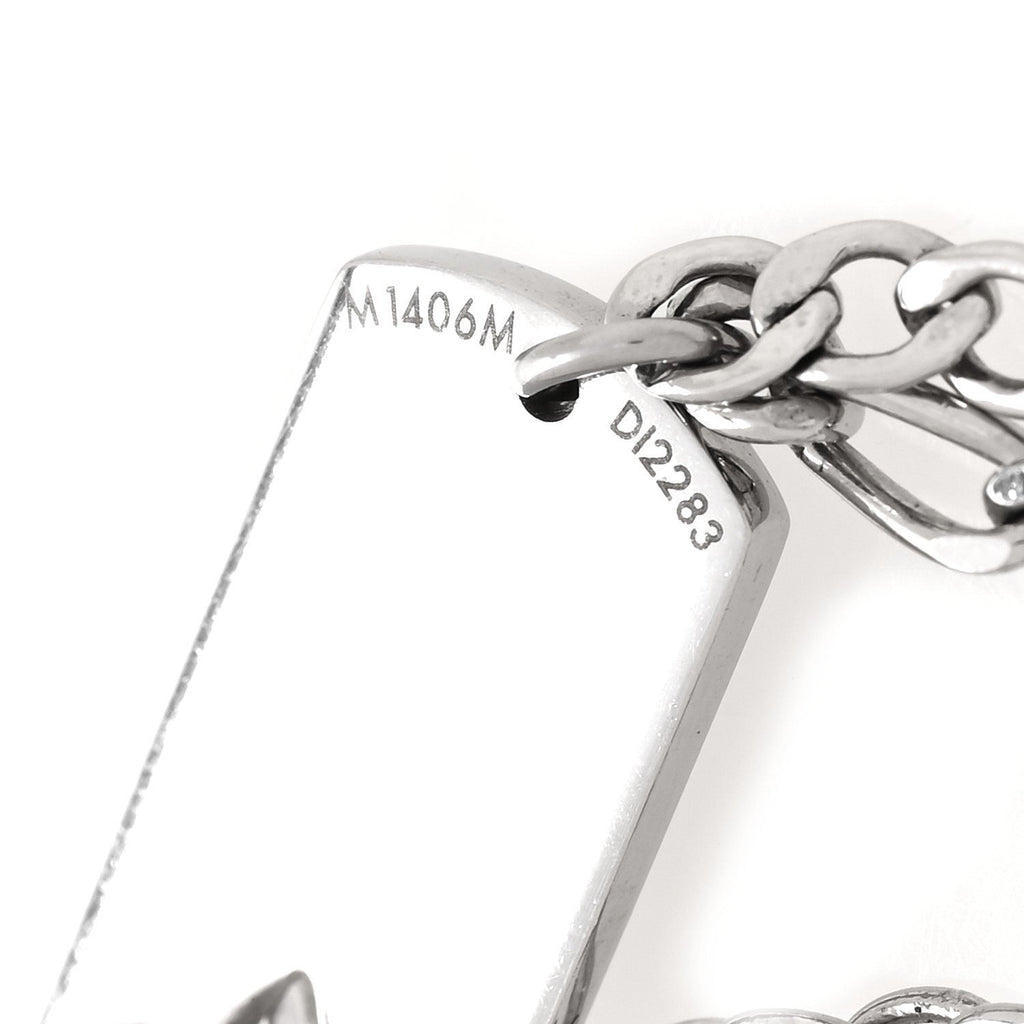 Louis Vuitton Monogram LV Double Chain Bracelet Silver