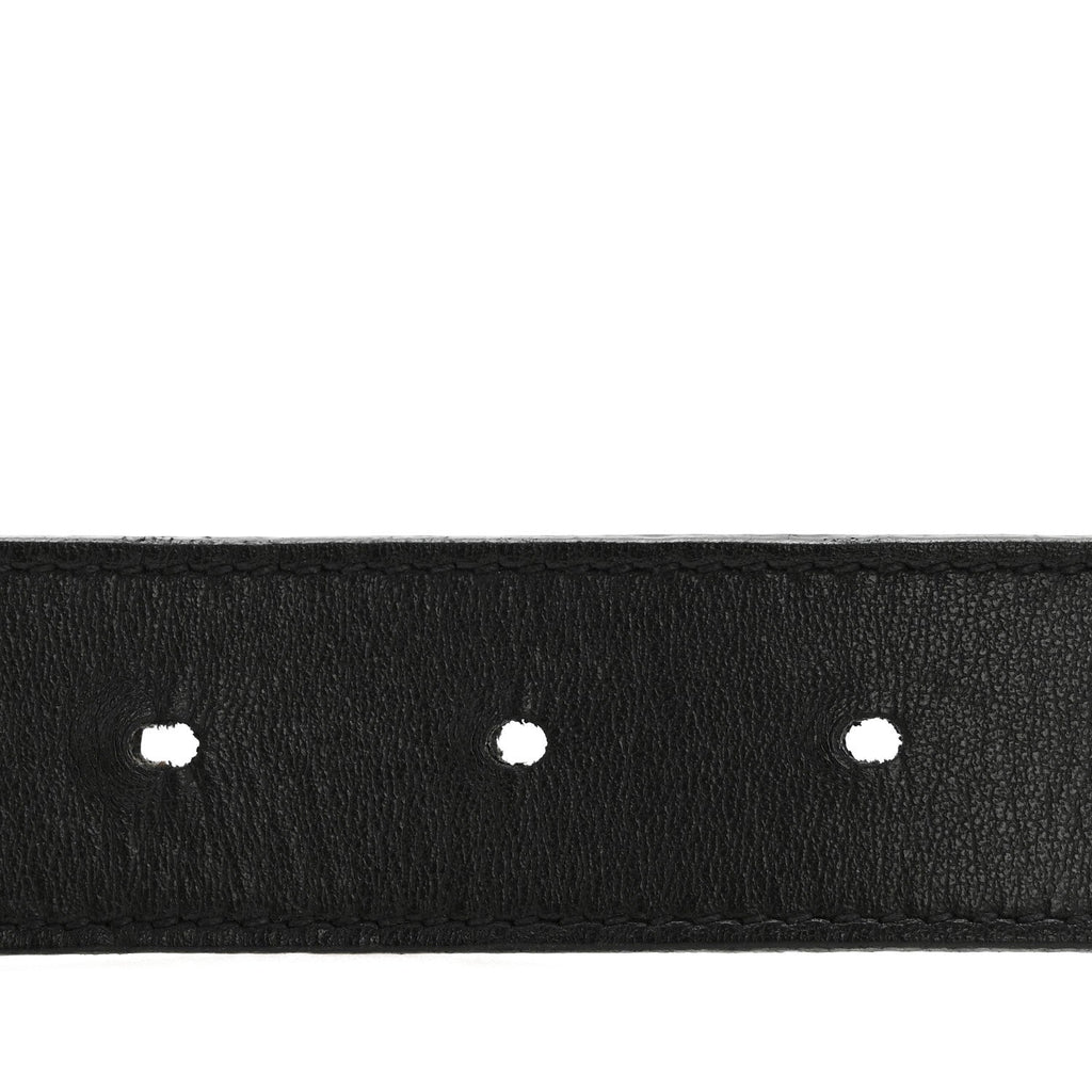 Gucci GG Supreme Monogram Plutone Calfskin Double G Reversible 75 30 Belt Beige Ebony New Acero