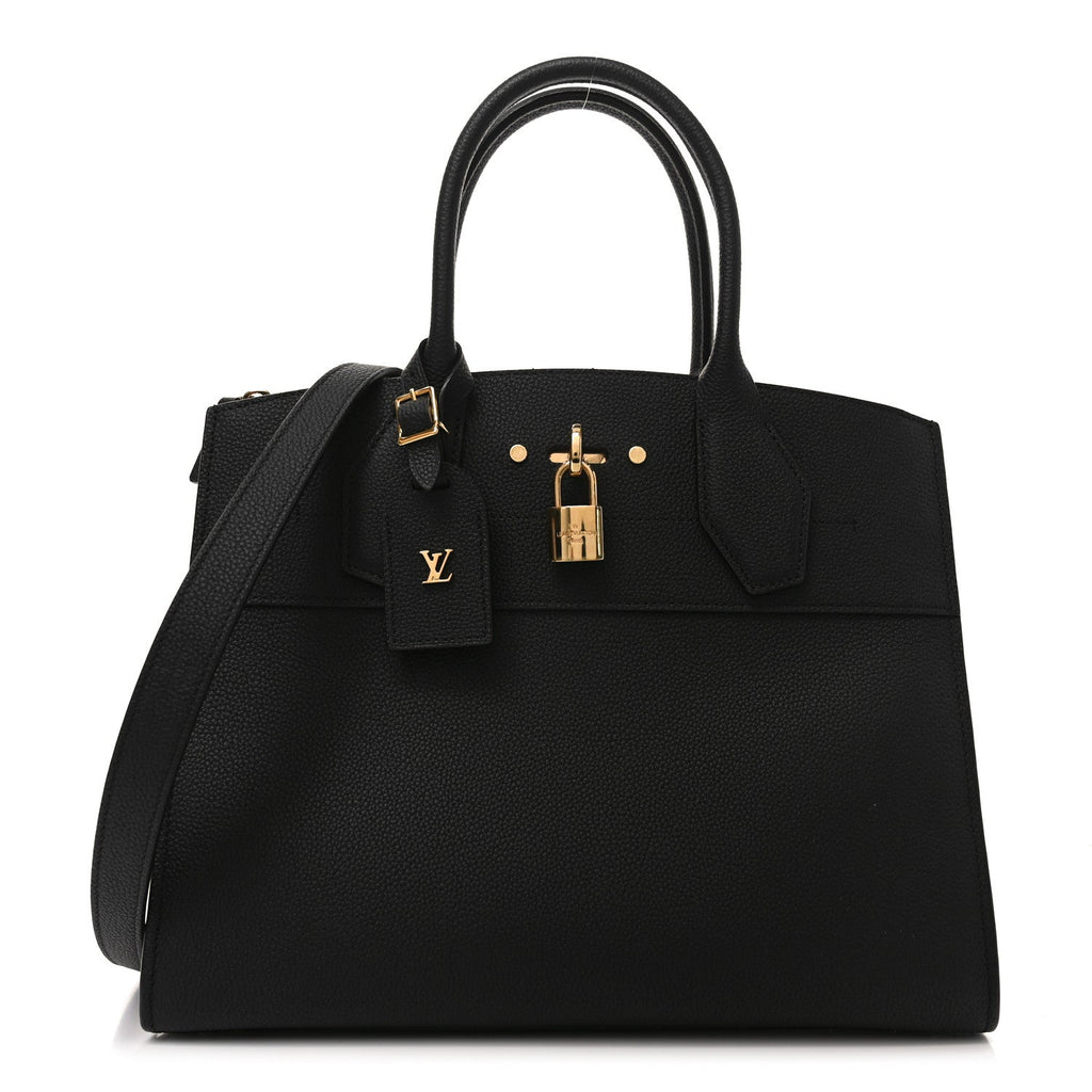 Louis Vuitton Taurillon City Steamer MM Black