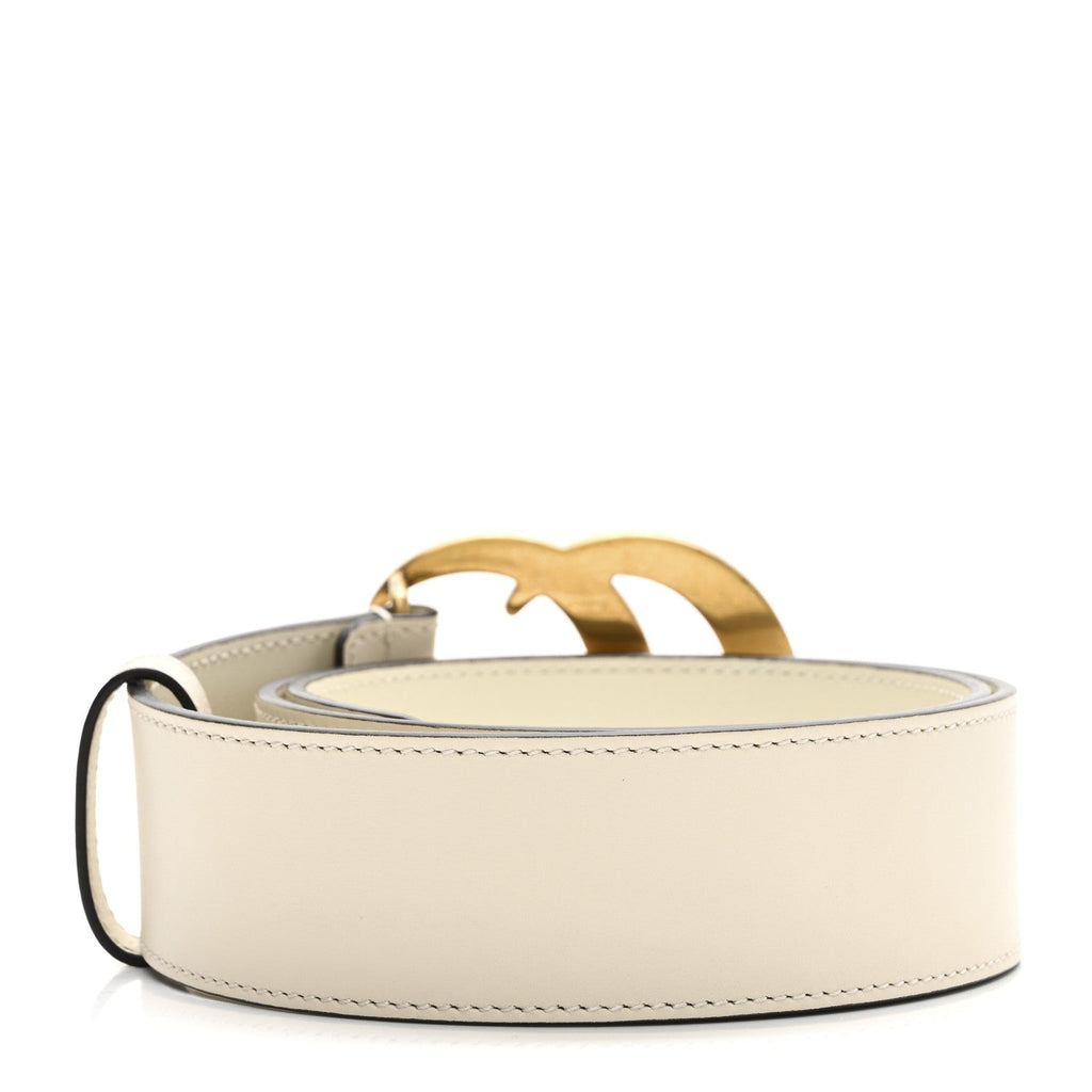Gucci Calfskin Double G 40mm Belt 70 28 Mystic White
