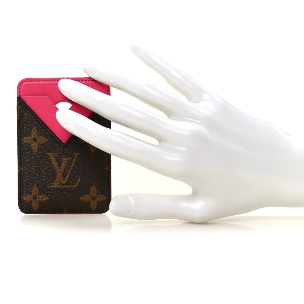 Louis Vuitton Monogram Macassar Magnetic Card Holder Pondichery Pink