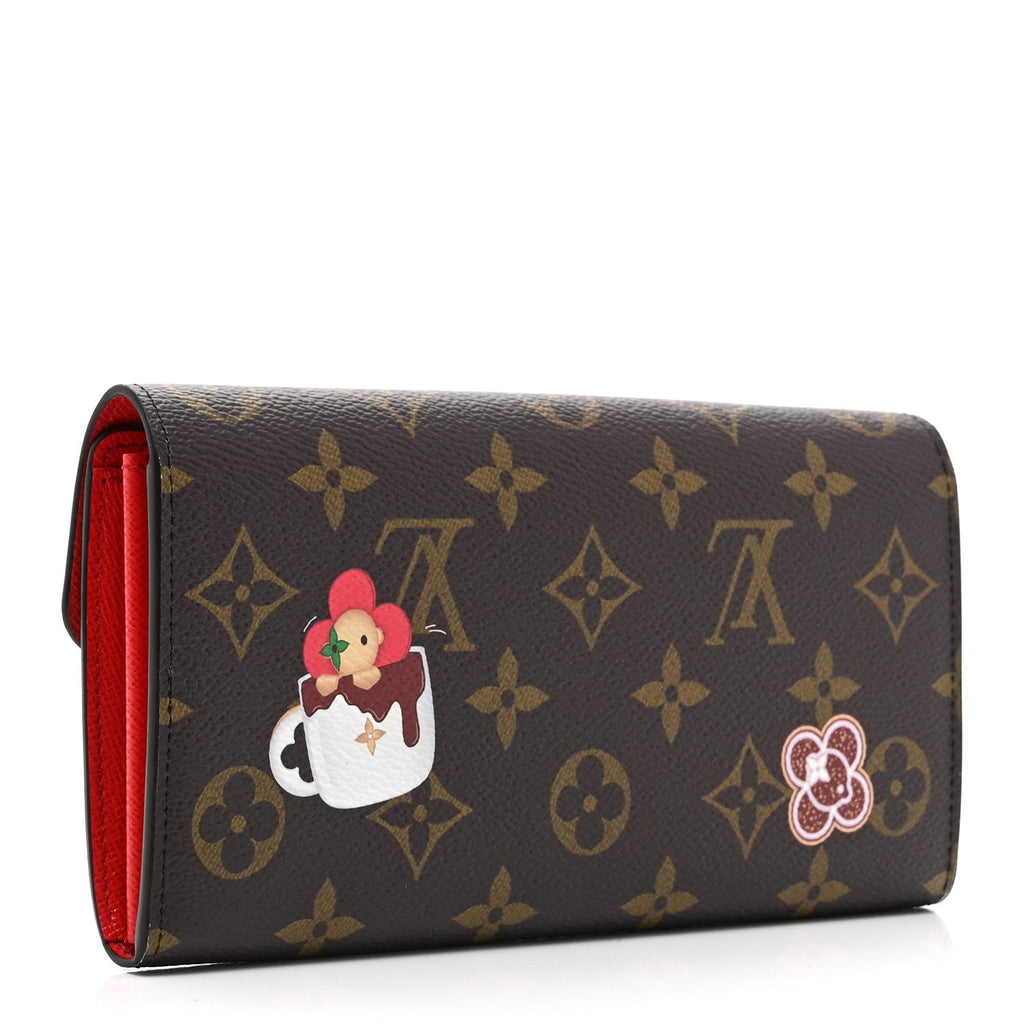 Louis Vuitton Monogram Candy Factory Sarah Wallet Candy Red