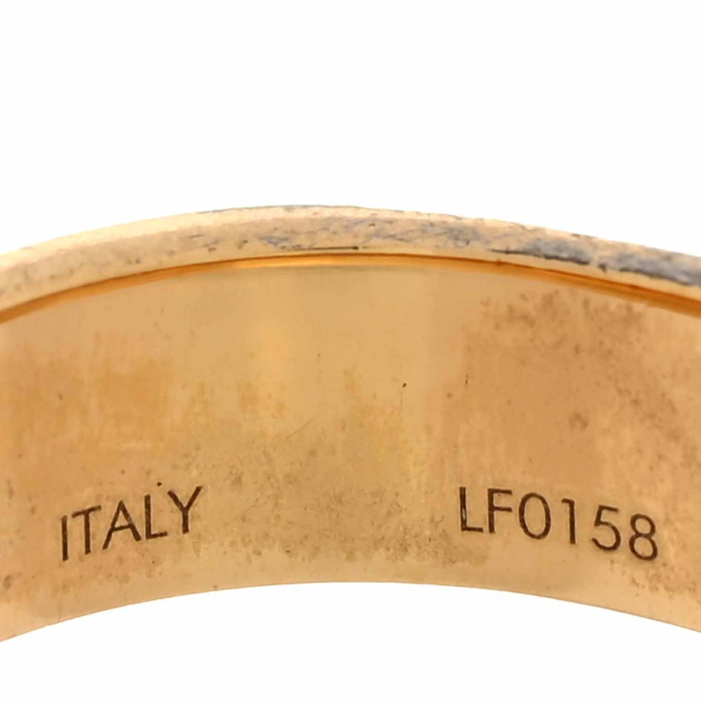 Louis Vuitton Brass Monogram Engraved Nanogram Ring S Gold