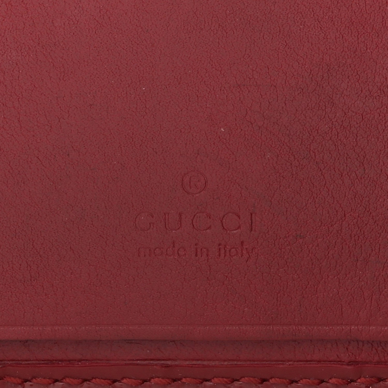Gucci Patent Microguccissima Heart 6 Key Holder Case Red