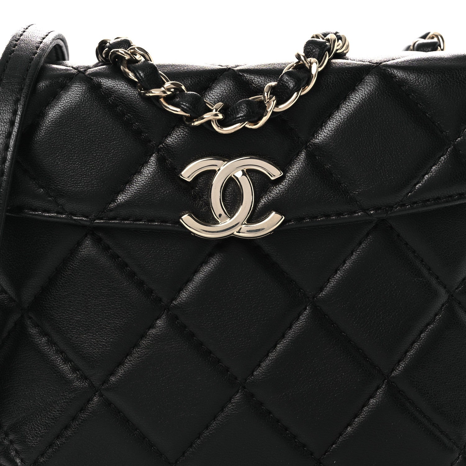 Chanel Lambskin Quilted Small Box Bag Black