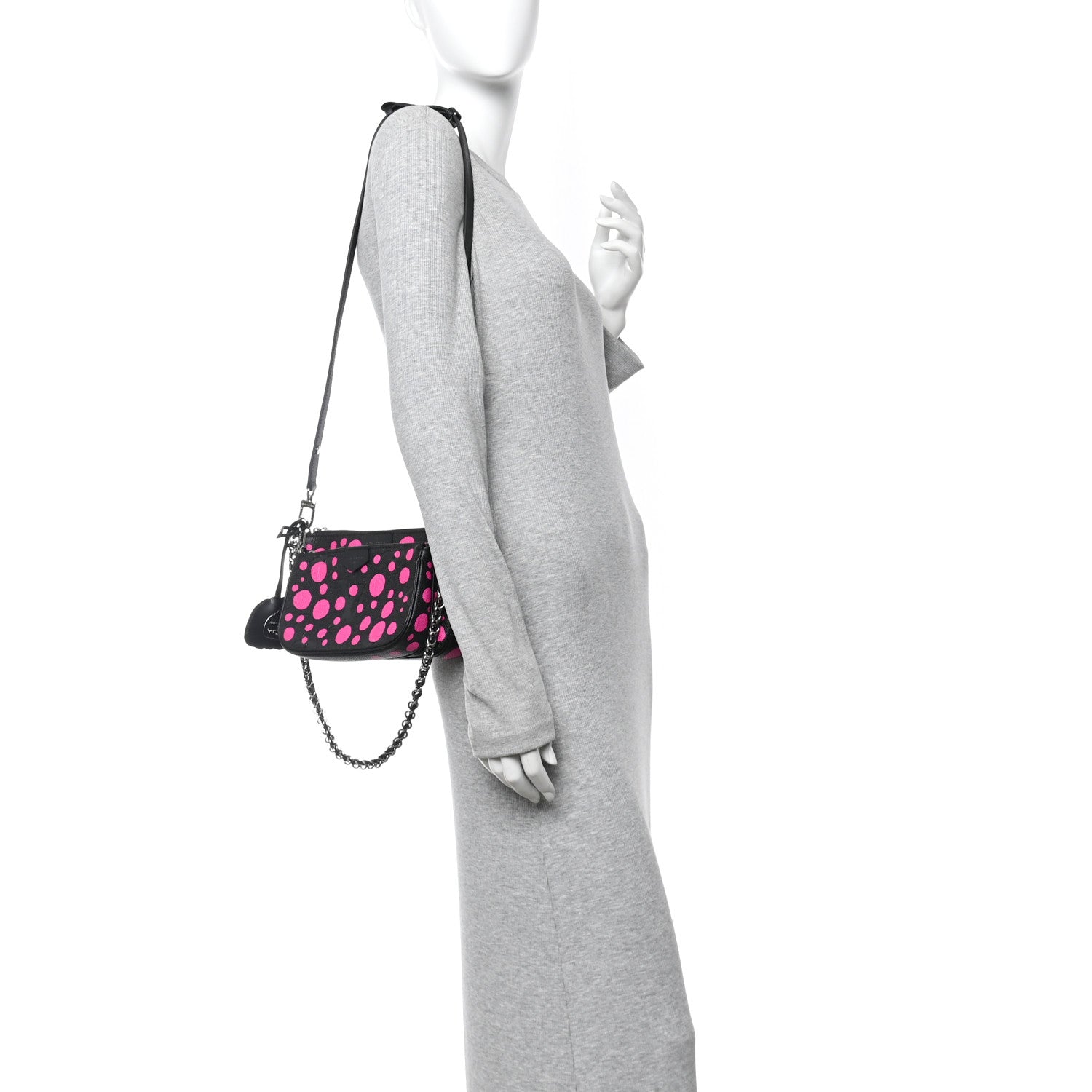 Louis Vuitton LV X YK Empreinte Multi Pochette Accessories Black Fuchsia