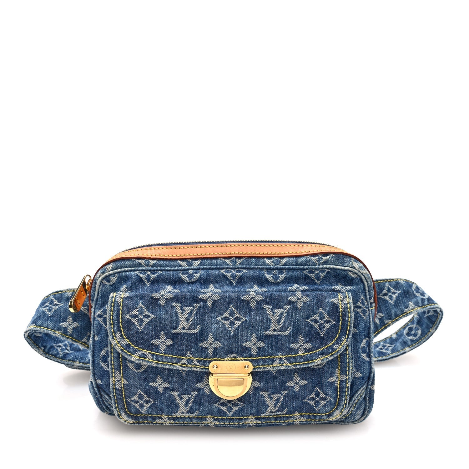 Louis Vuitton Monogram Denim Bum Bag Blue