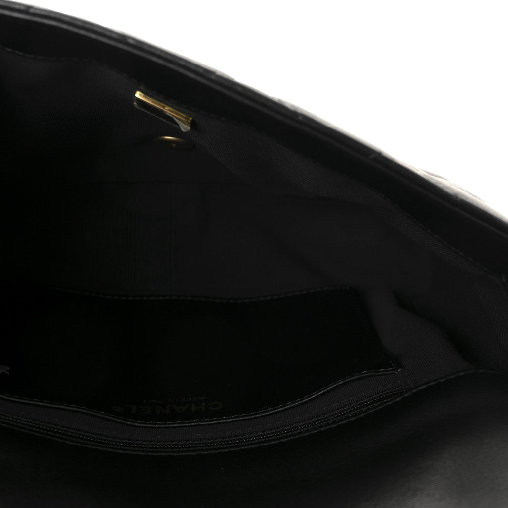 Chanel Lambskin Quilted Large CC Funky Town Flap Black