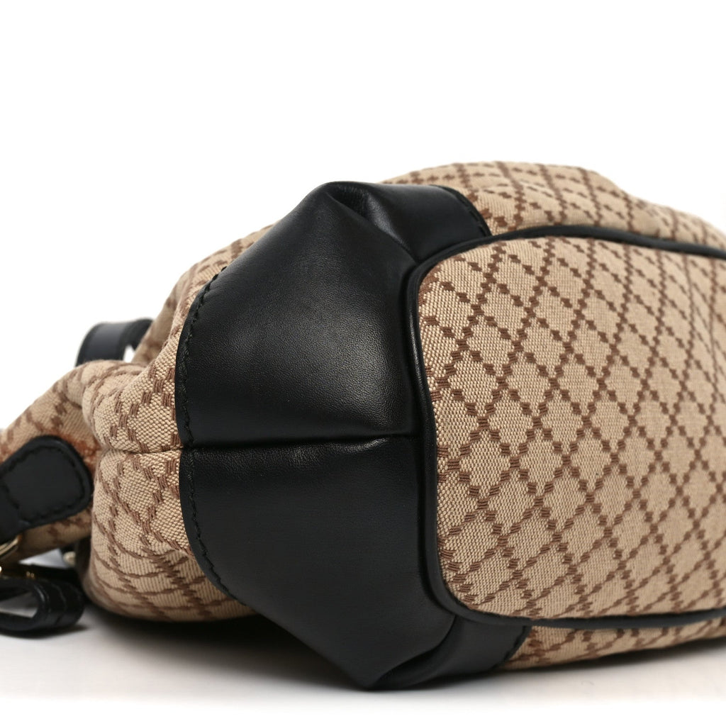 Gucci Diamante Medium Sukey Top Handle Bag Beige Black