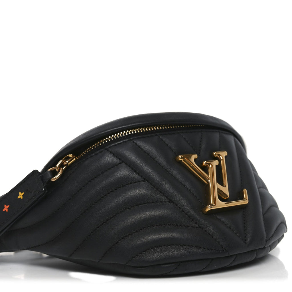Louis Vuitton Calfskin Quilted New Wave Bumbag Black