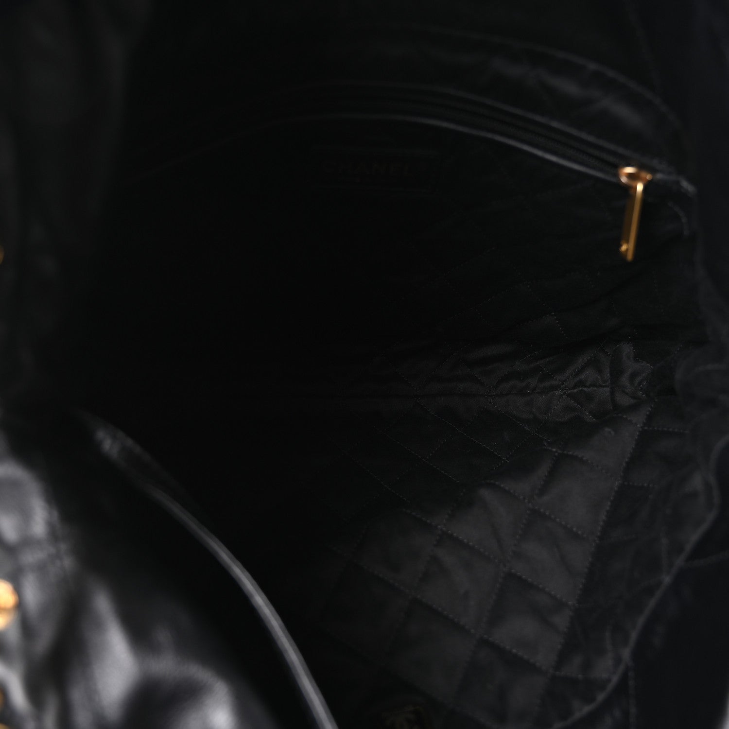 Chanel Shiny Calfskin Quilted Small Chanel 22 Black