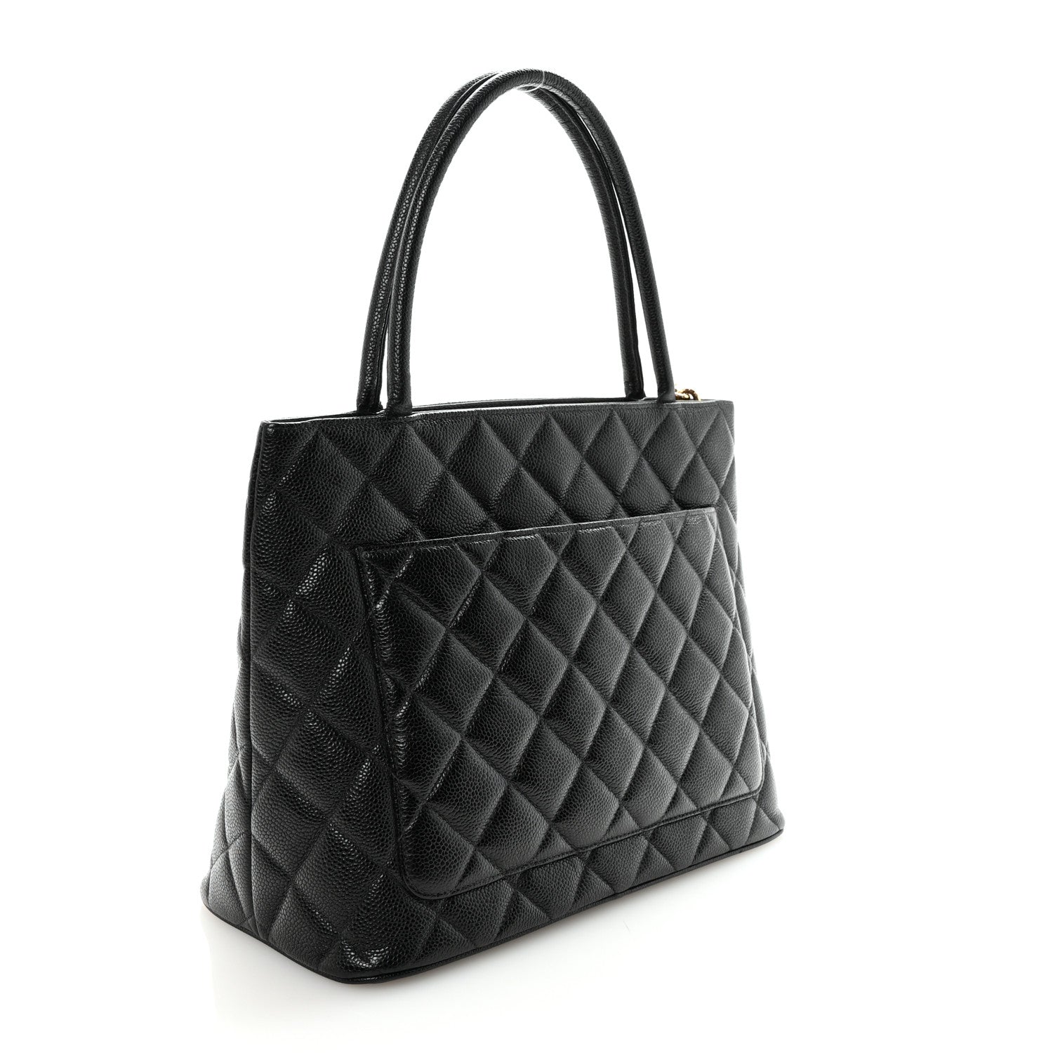 Chanel Caviar Quilted Medallion Tote Black