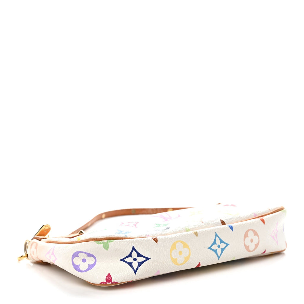 Louis Vuitton Monogram Multicolor Pochette Accessories White