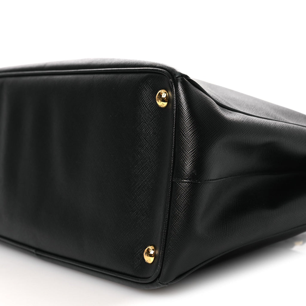 Prada Saffiano Large Galleria Double Zip Tote Black