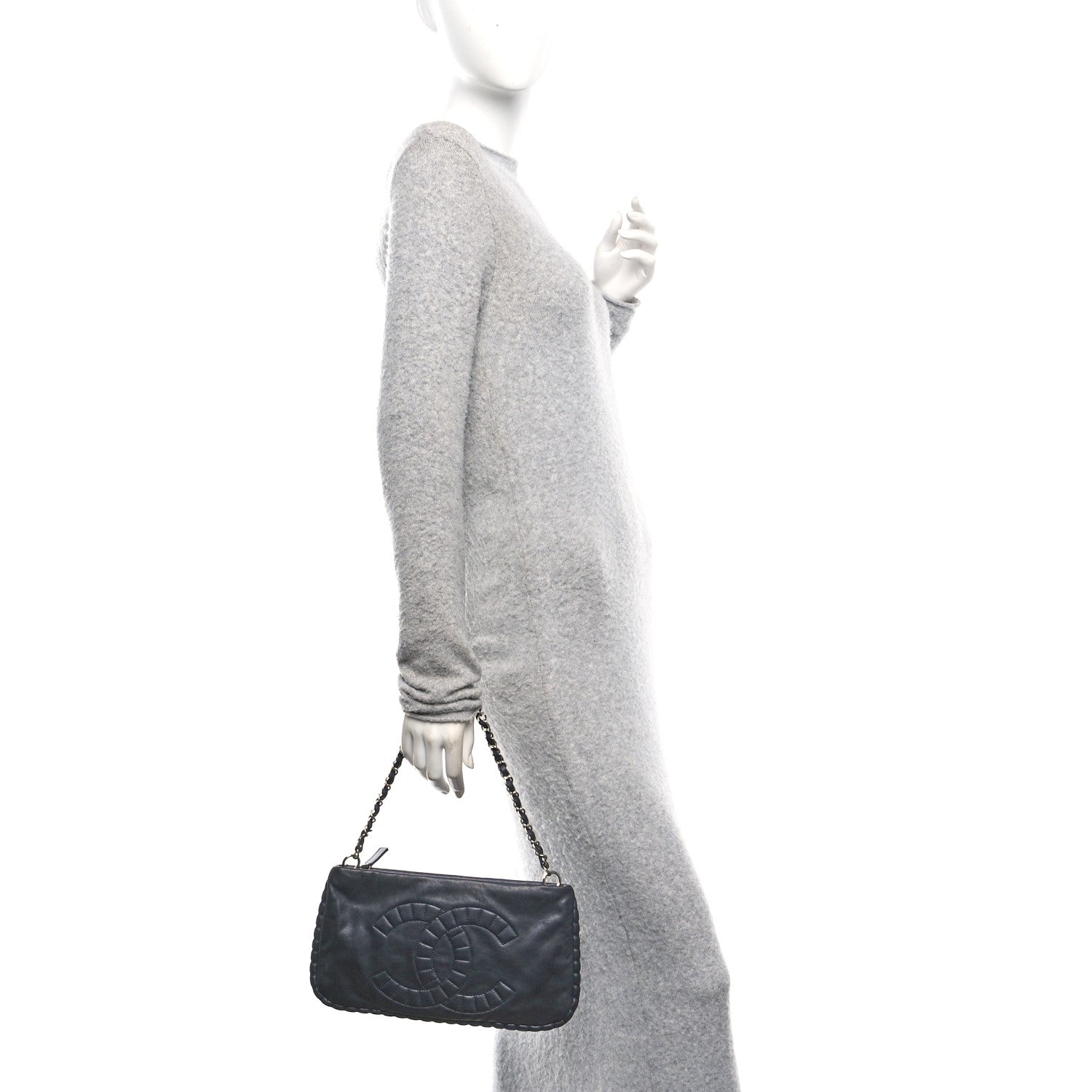 Chanel Calfskin On the Bund Pochette Black