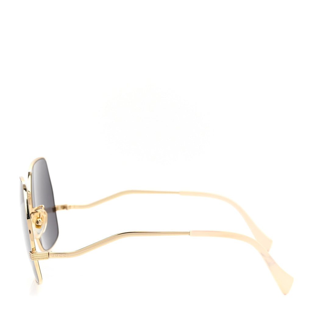 Gucci Metal Frame Sunglasses GG0972S Gold Brown