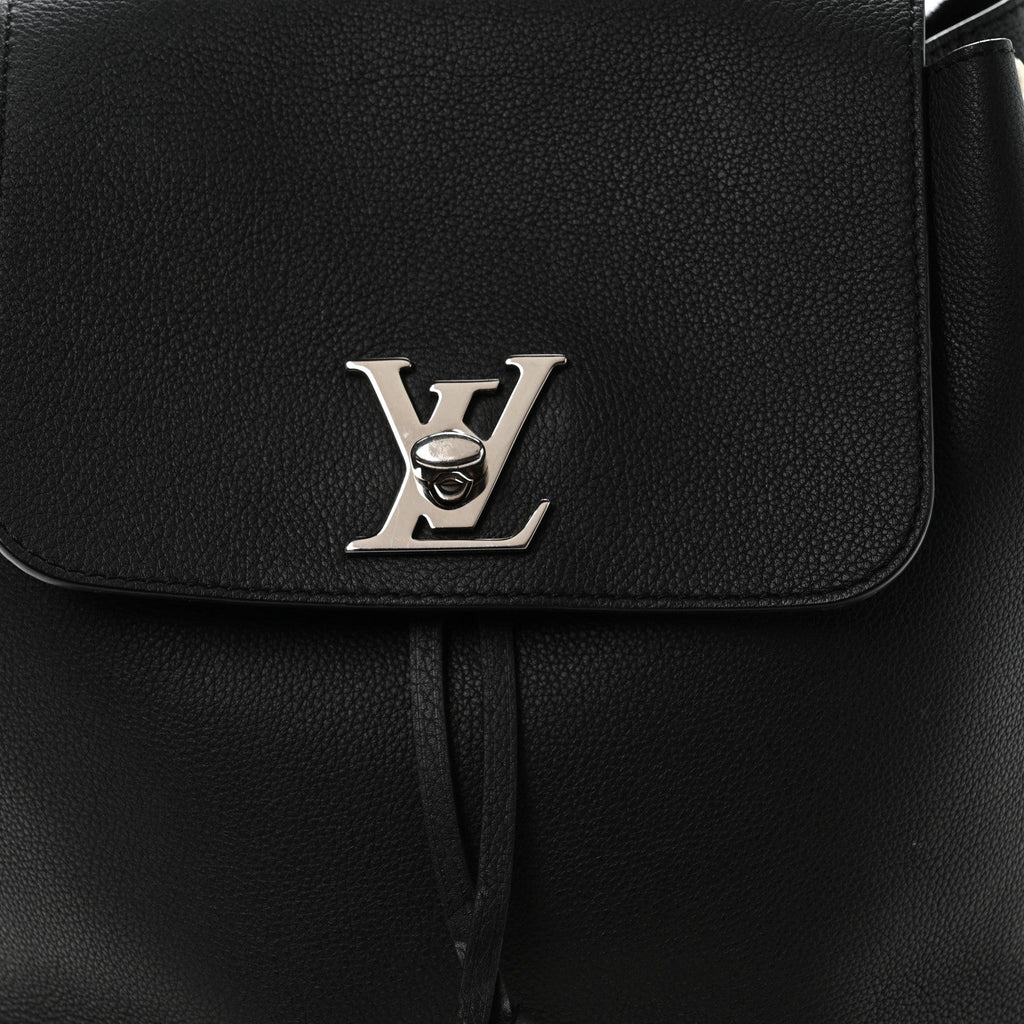 Louis Vuitton Calfskin Lockme Backpack Black