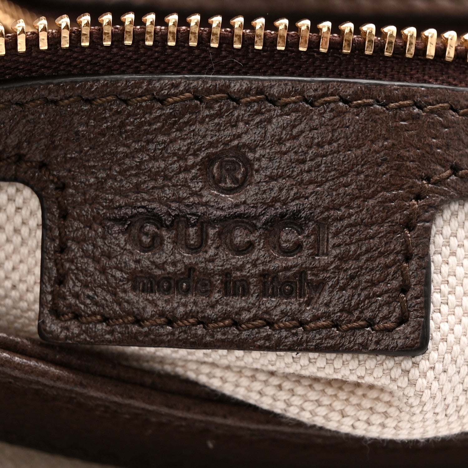 Gucci GG Supreme Monogram Textured Dollar Calfskin Web Medium Blondie Top Handle Shoulder Flap Bag Beige Ebony New Acero