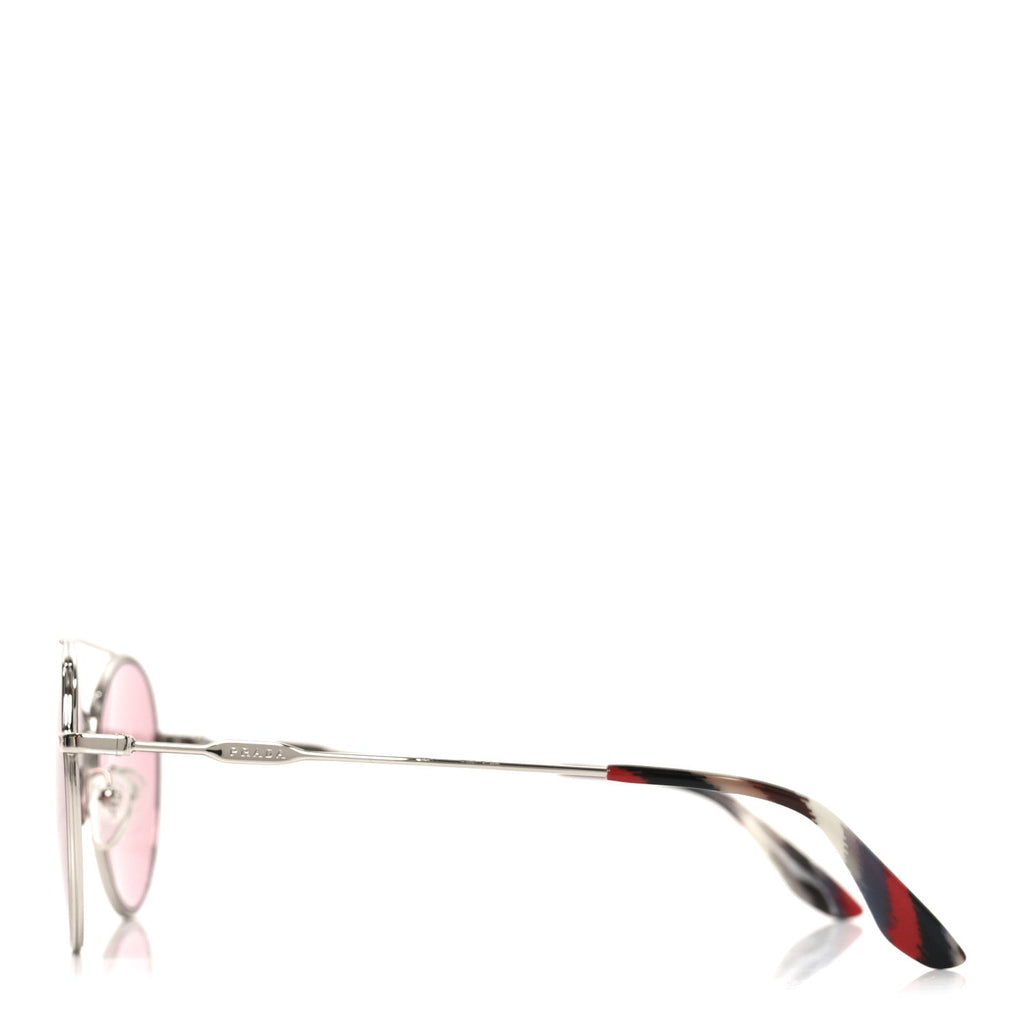 Prada Round Sunglasses VPR 55U Rosa Silver