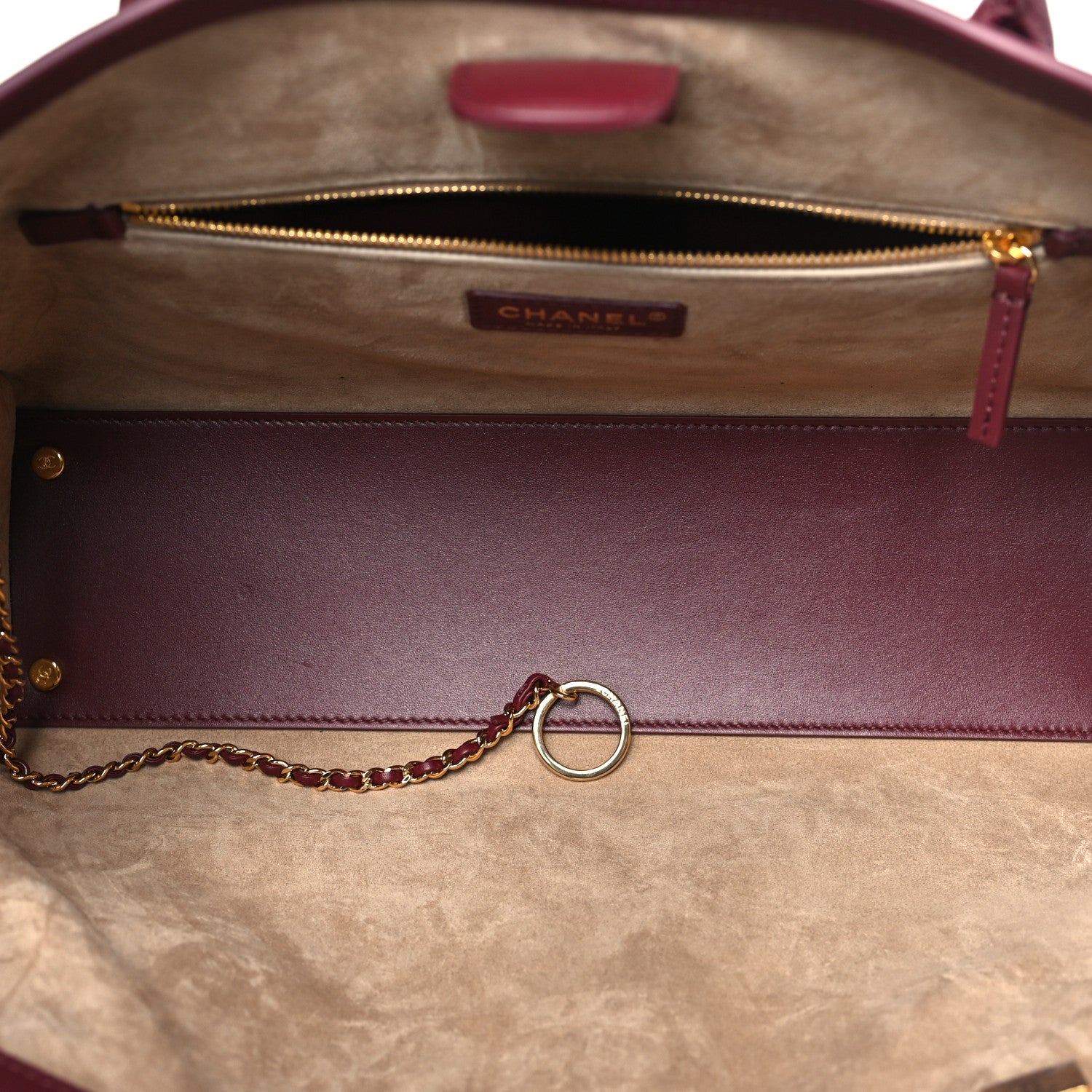 Chanel Calfskin Archetype Small Shopping Tote Dark Burgundy