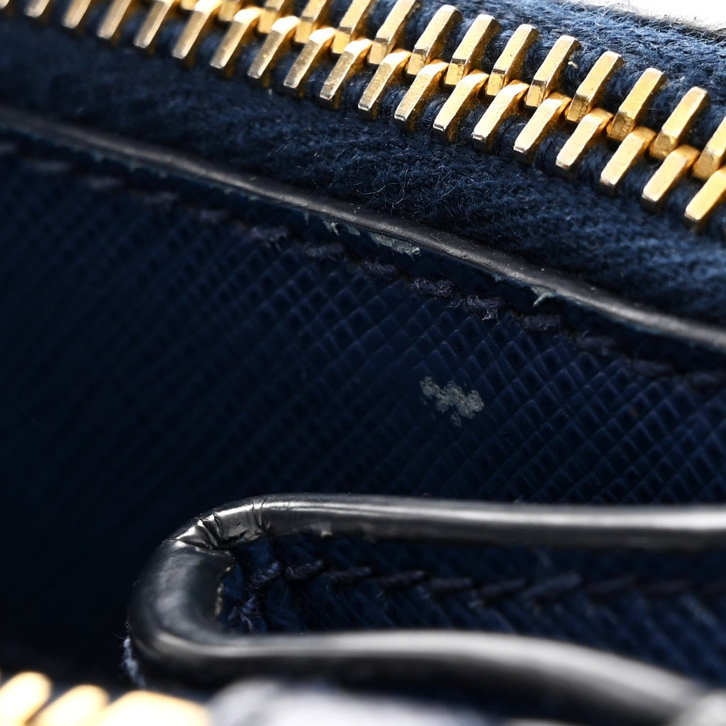 Prada Saffiano Lux Medium Galleria Double Zip Tote Bluette