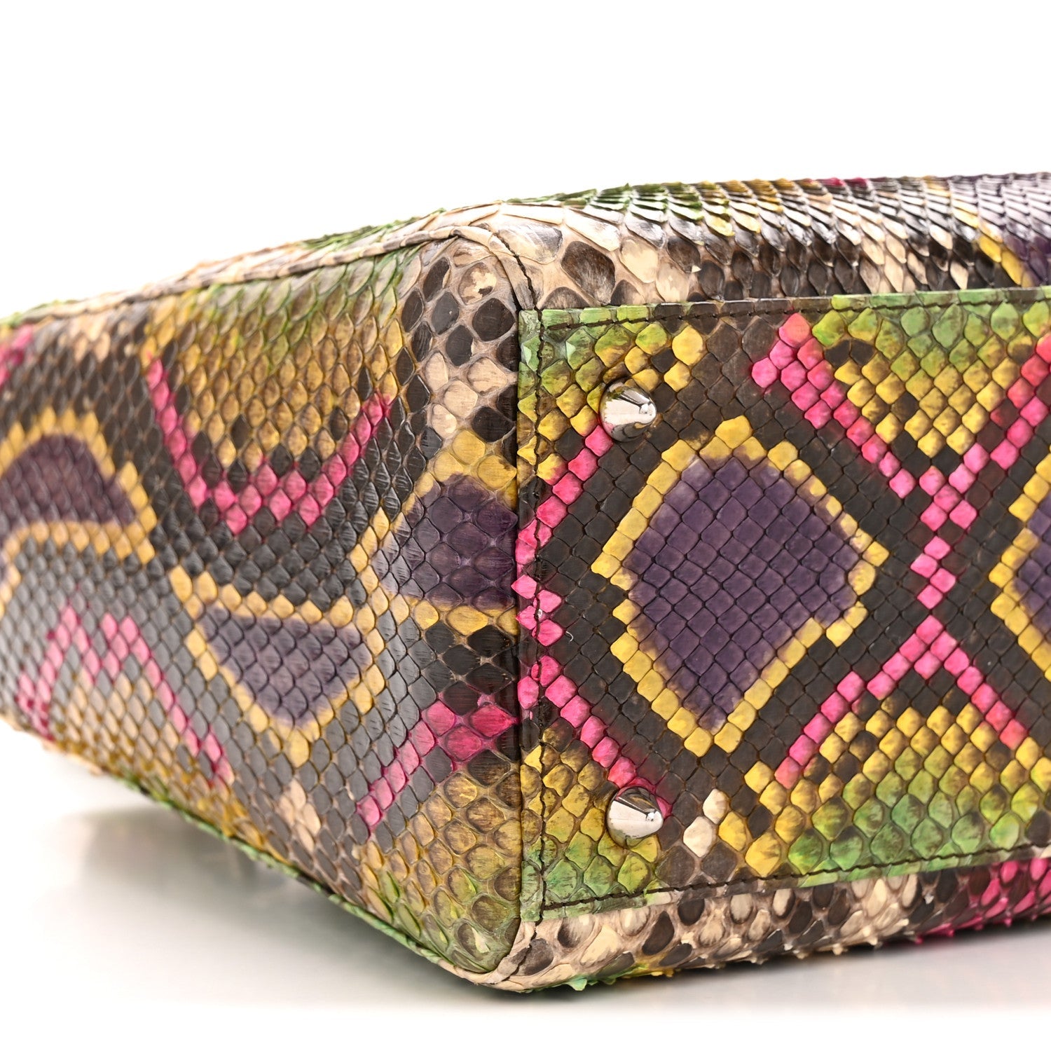 Christian Dior Snakeskin Medium Lady Dior Multicolor