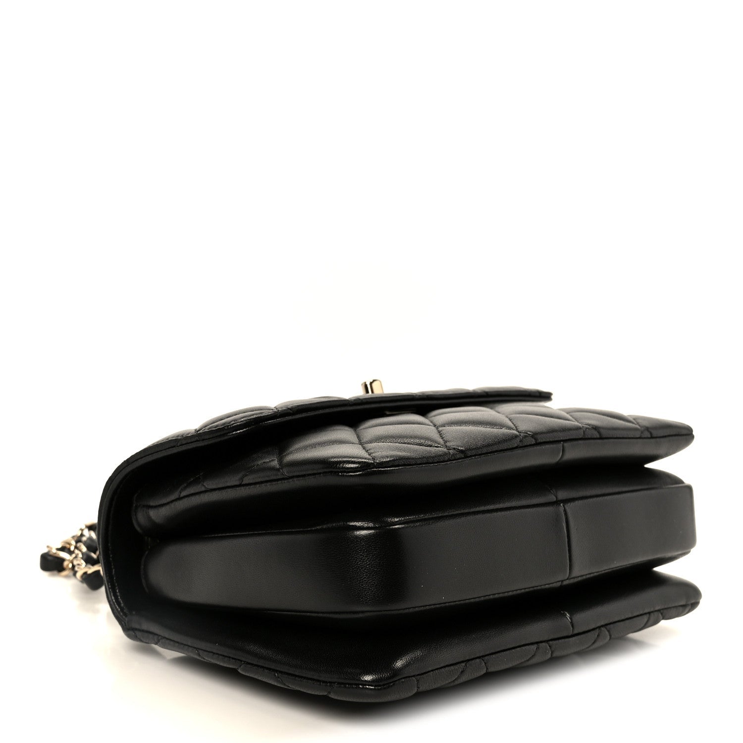 Chanel Lambskin Quilted Small Trendy CC Dual Handle Flap Bag Black