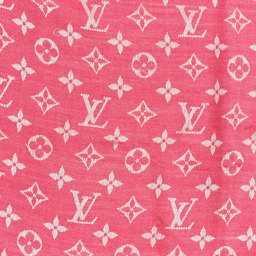 Louis Vuitton Wool Silk Monogram Denim Shawl Pivoine