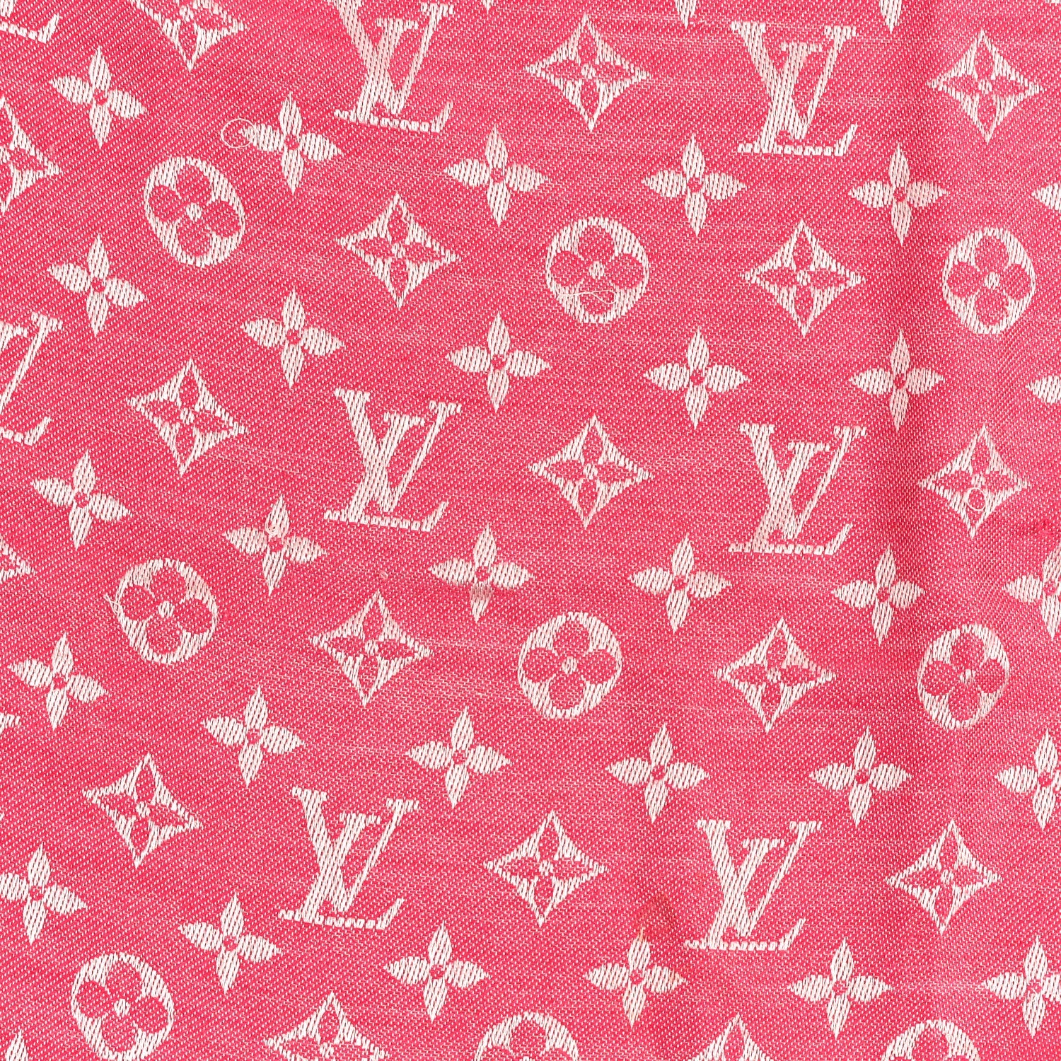 Louis Vuitton Wool Silk Monogram Denim Shawl Pivoine