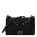 Chanel Caviar Quilted New Medium Boy Flap Black