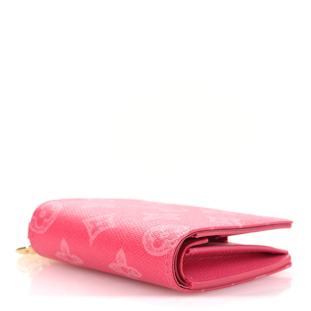 Louis Vuitton Monogram Origine LV Charms Pocket Wallet Rose Ruban