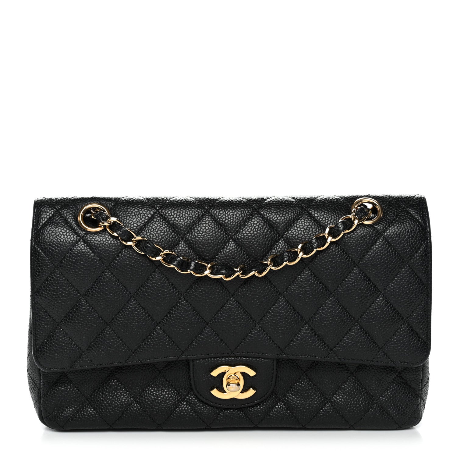Chanel Caviar Quilted Medium Double Flap Black