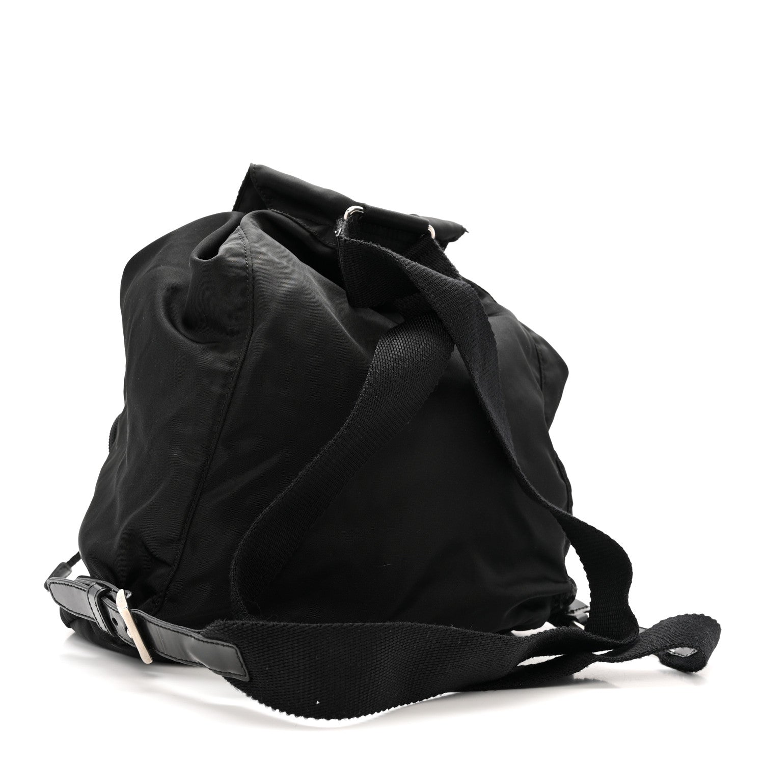 Prada Tessuto Nylon Vela Cinch Backpack Black