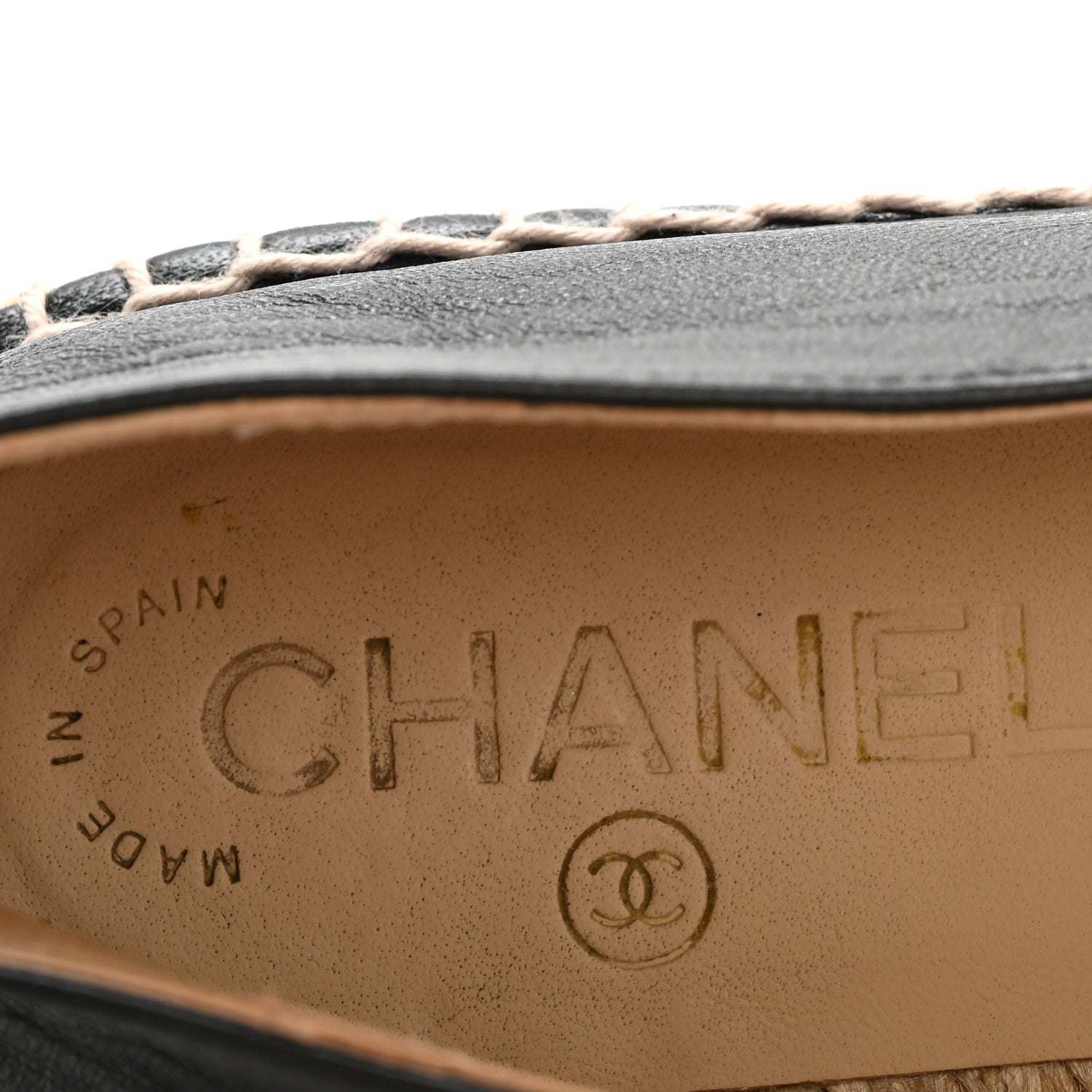 Lambskin CC Espadrilles 37 Black