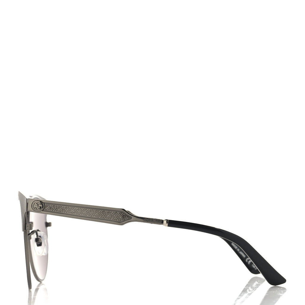Gucci Metal Round GG0075SK Sunglasses Silver