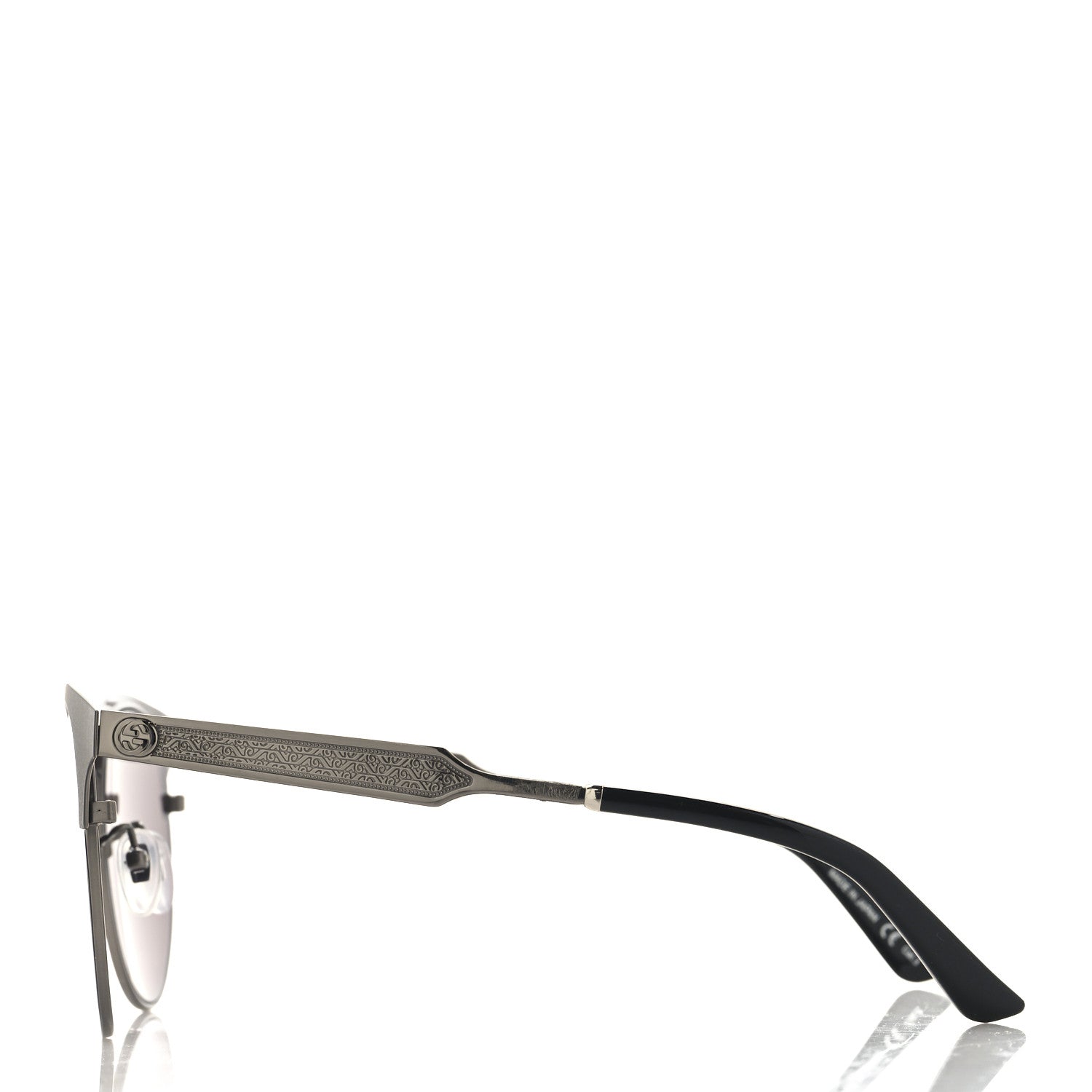 Gucci Metal Round GG0075SK Sunglasses Silver
