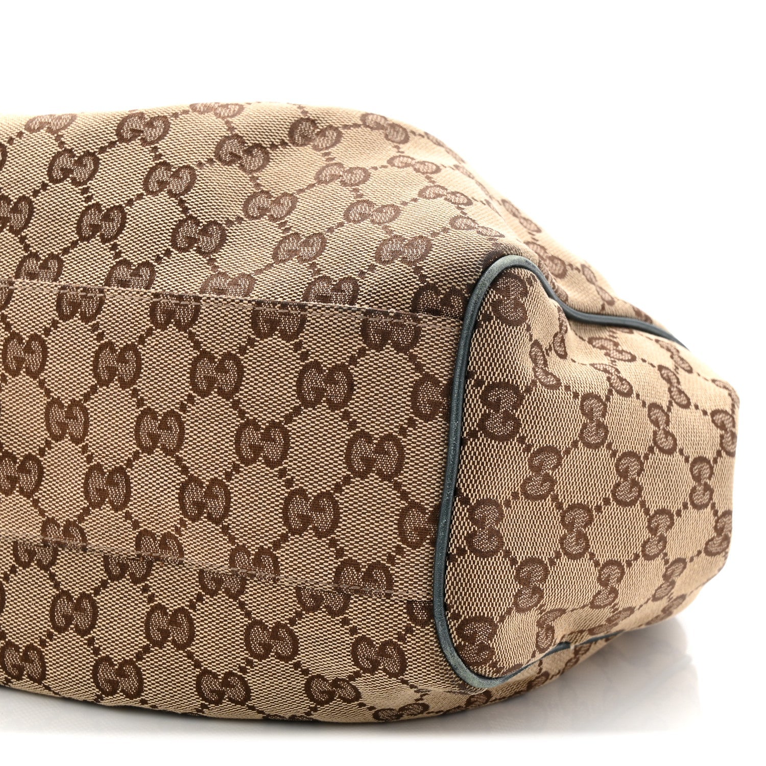 Gucci Monogram Medium Sukey Tote Metallic Blue