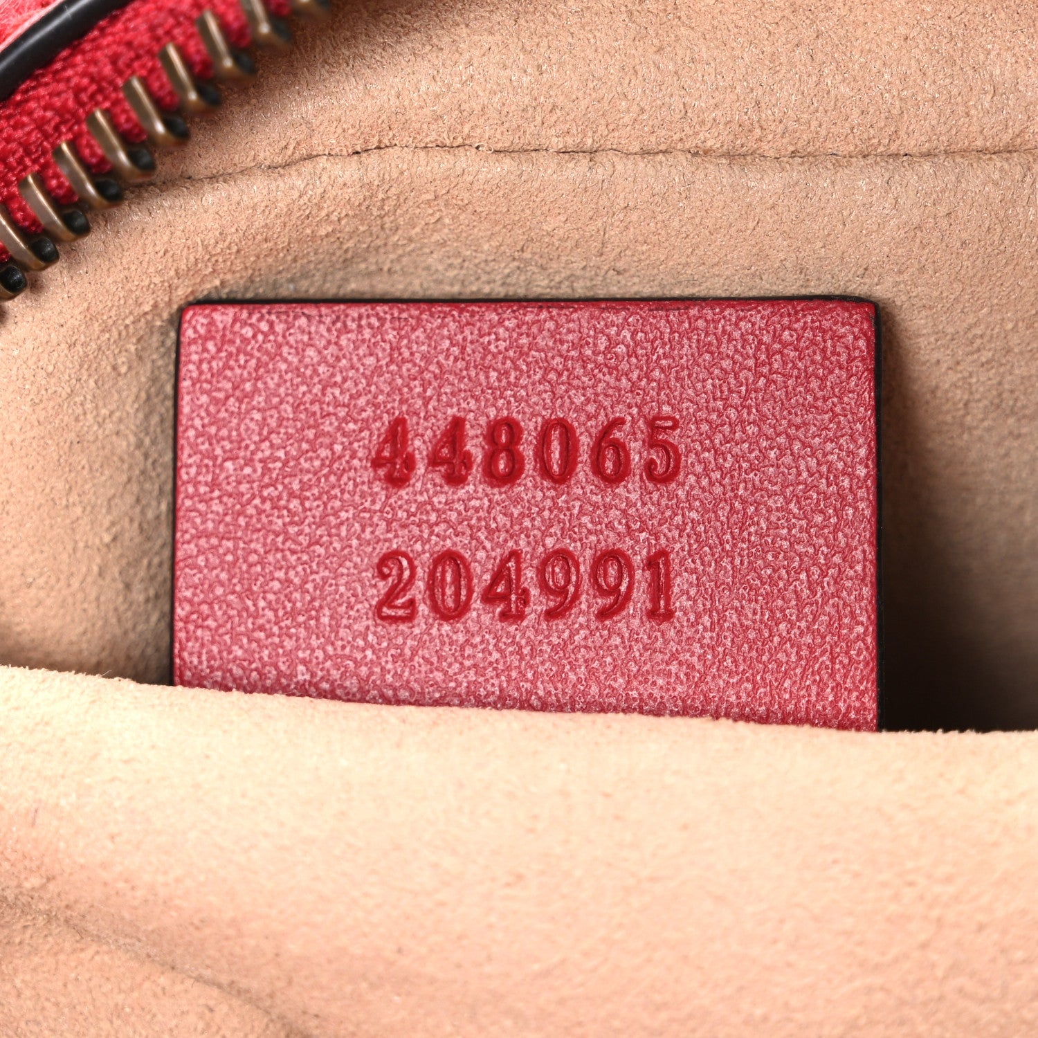 Gucci Calfskin Matelasse Mini GG Marmont Chain Shoulder Bag Hibiscus Red