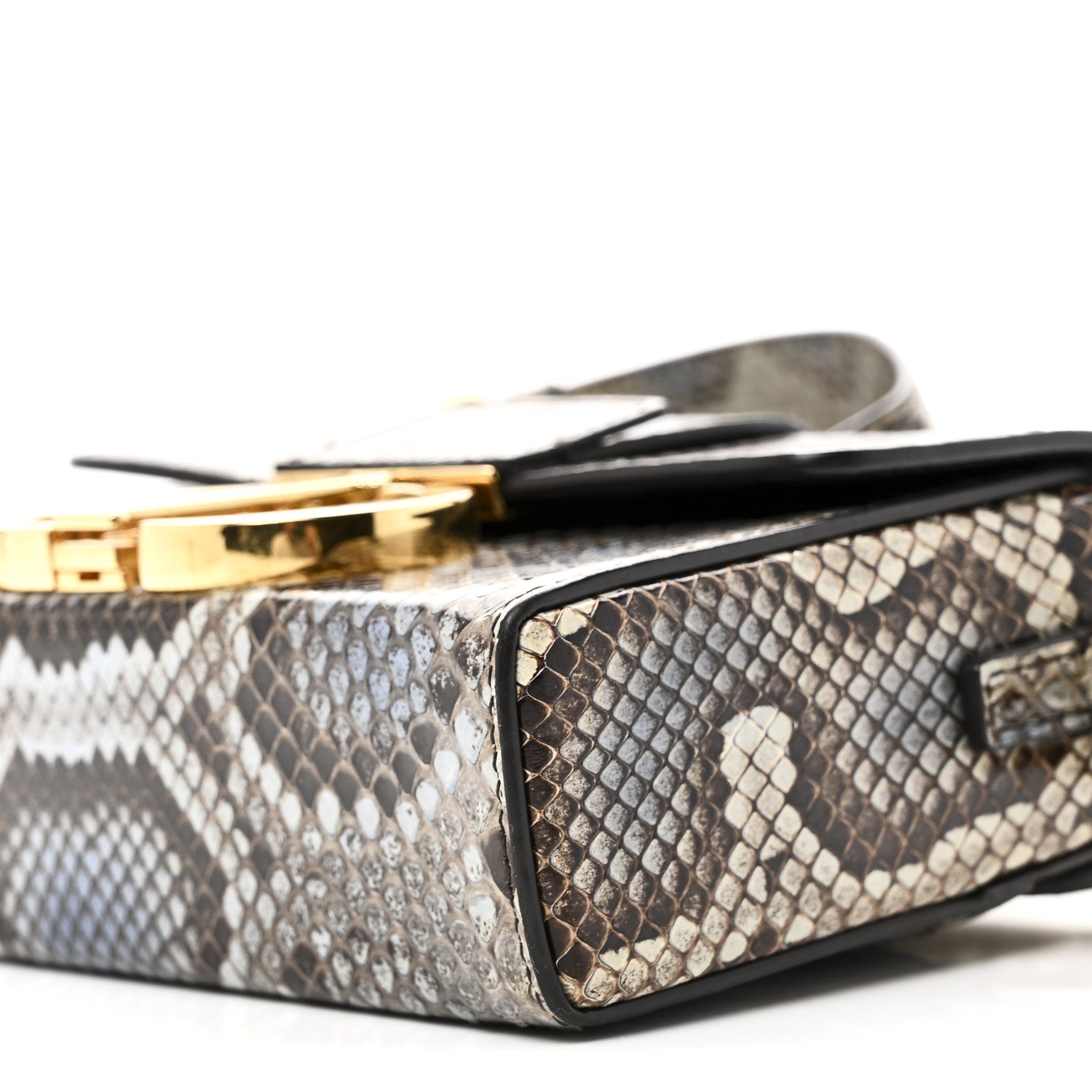 Christian Dior Snakeskin 30 Montaigne Box Bag Beige Multicolor