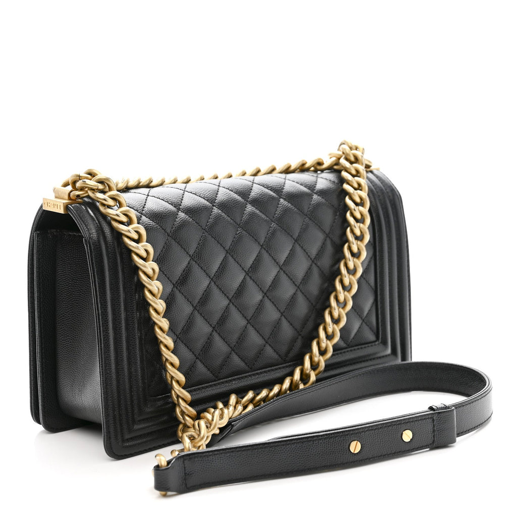 Chanel Caviar Quilted Medium Boy Flap Black